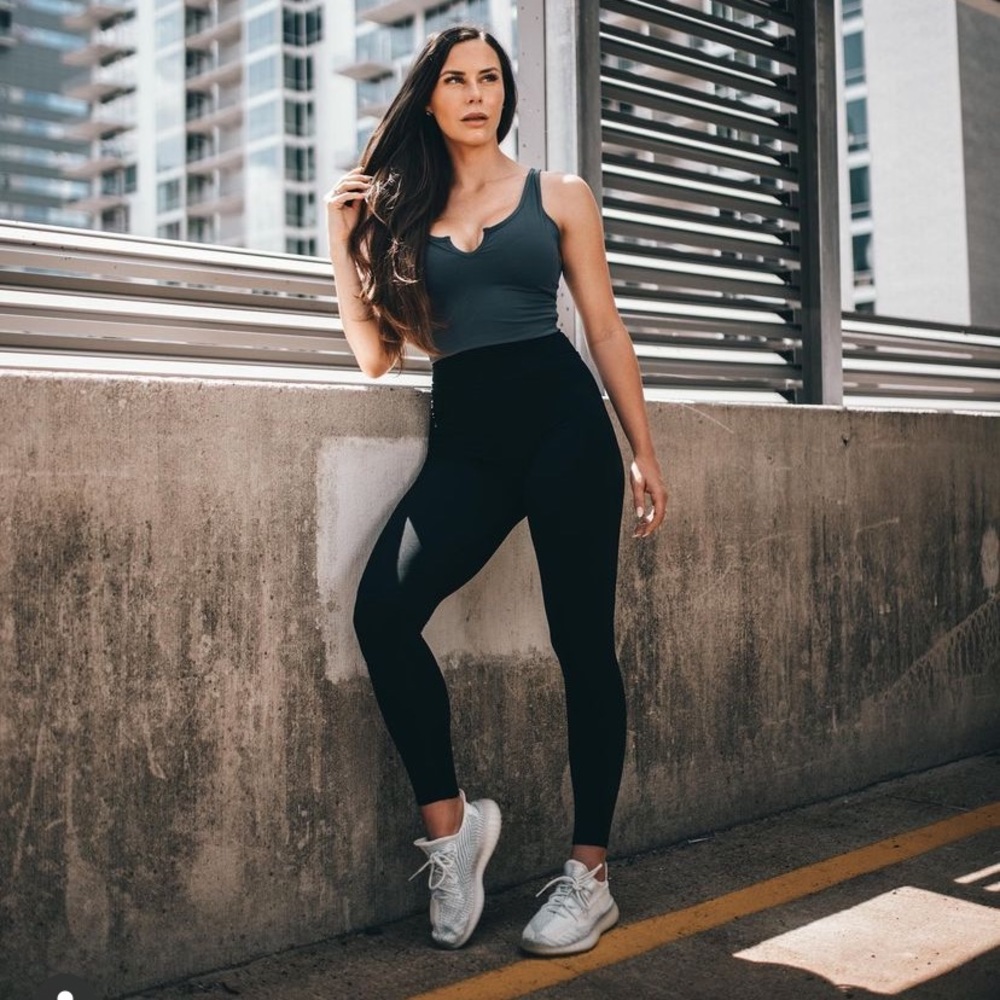 Ever Forward Navy Active Henley crop